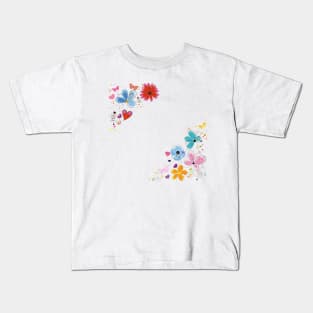 Floral frame printed tshirt Kids T-Shirt